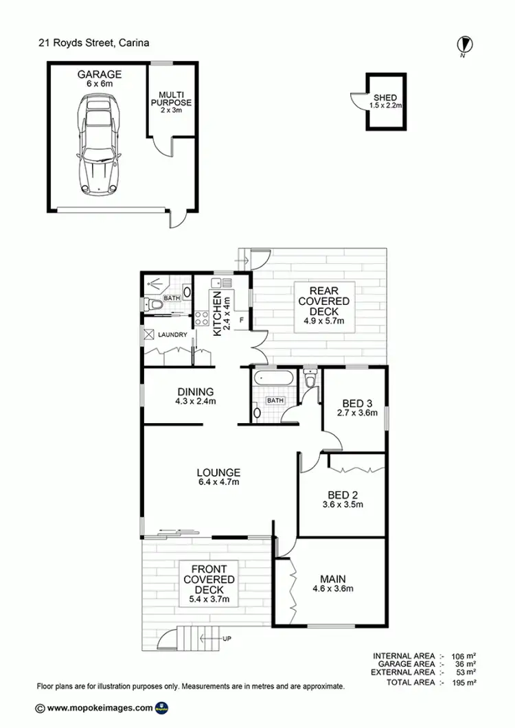 Floorplan of Homely house listing, 21 Royds Street, Carina QLD 4152
