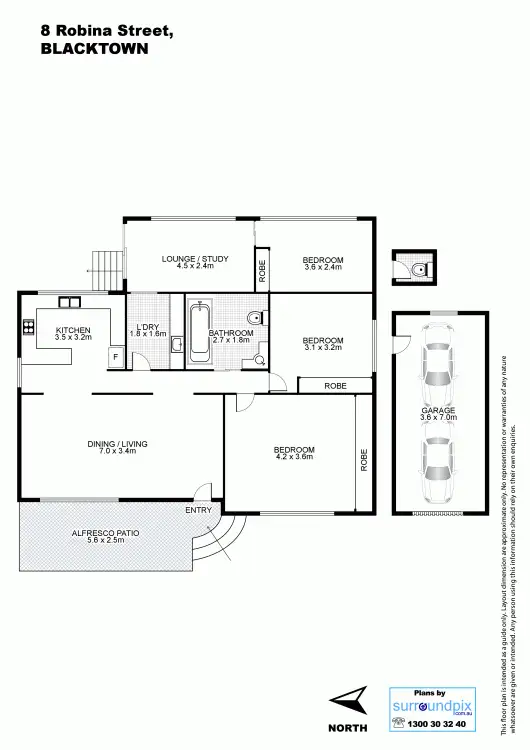 Floorplan of Homely house listing, 8 Robina Street, Blacktown NSW 2148