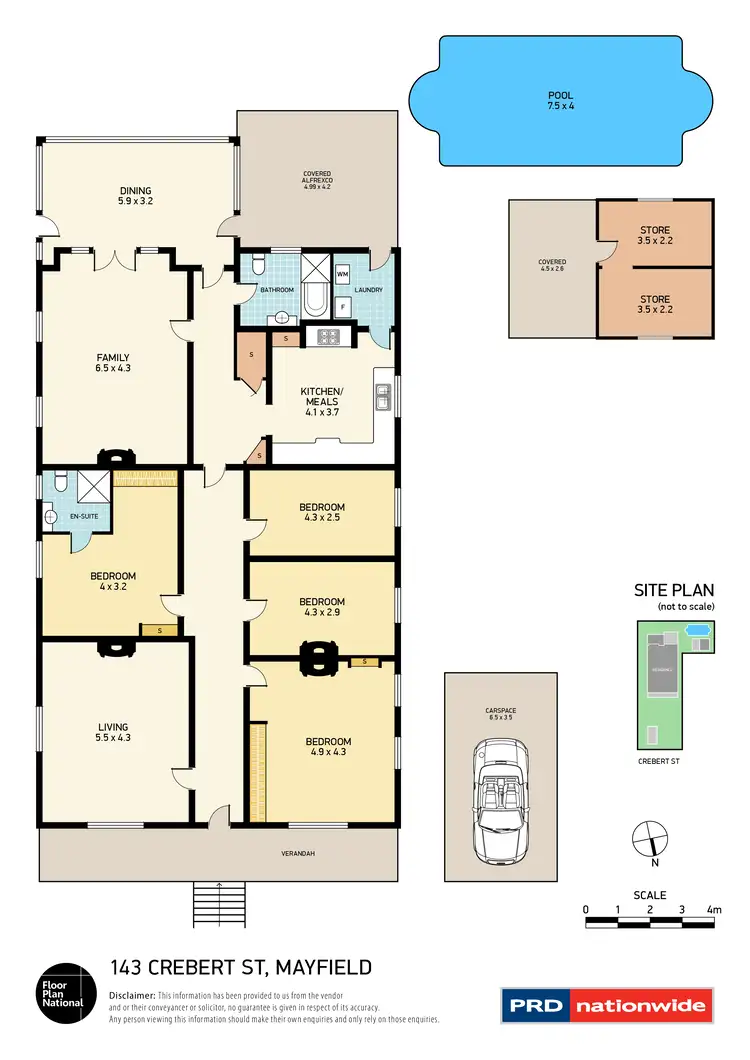 Floorplan of Homely house listing, 143 Crebert Street, Mayfield NSW 2304