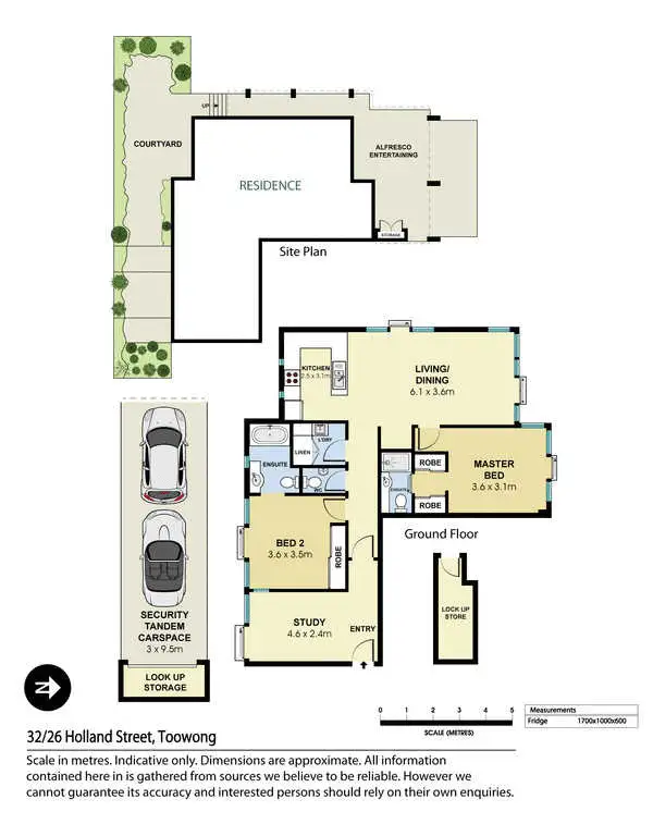 Floorplan of Homely apartment listing, 32/26 Holland Street, Toowong QLD 4066