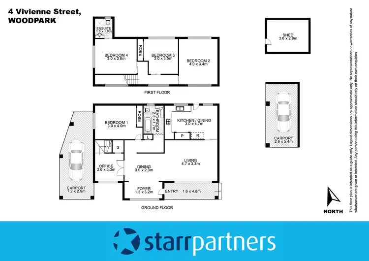 Floorplan of Homely house listing, 4 Vivienne Street, Woodpark NSW 2164