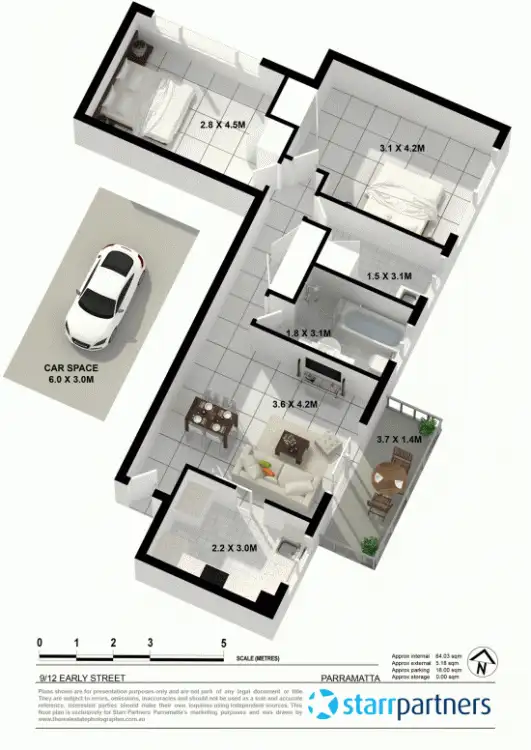 Floorplan of Homely unit listing, 9/12 Early St, Parramatta NSW 2150