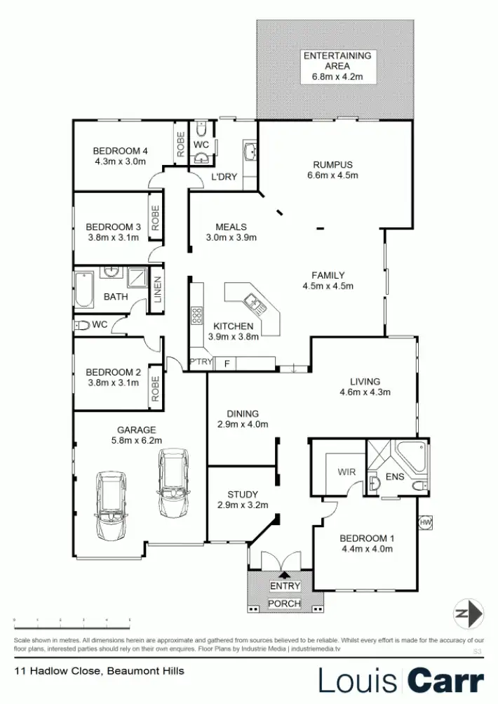 Floorplan of Homely house listing, 11 Hadlow Close, Beaumont Hills NSW 2155