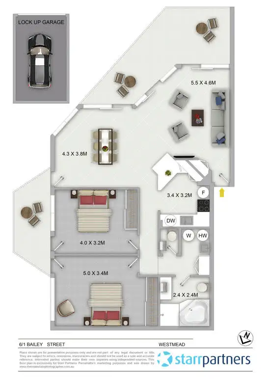 Floorplan of Homely apartment listing, 6/1 Bailey Street, Westmead NSW 2145