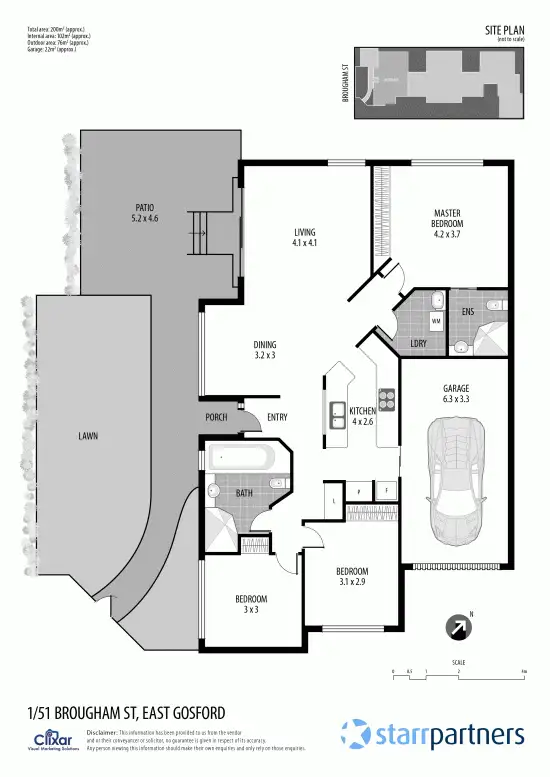 Floorplan of Homely villa listing, 1/51 Brougham Street, East Gosford NSW 2250