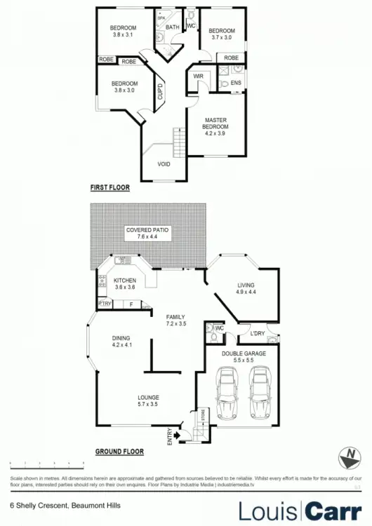 Floorplan of Homely house listing, 6 Shelly Crescent, Beaumont Hills NSW 2155