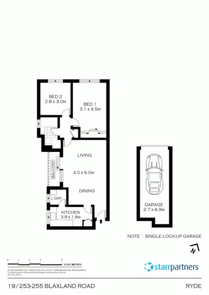 Floorplan of Homely unit listing, 19/253-255 Blaxland Rd, Ryde NSW 2112