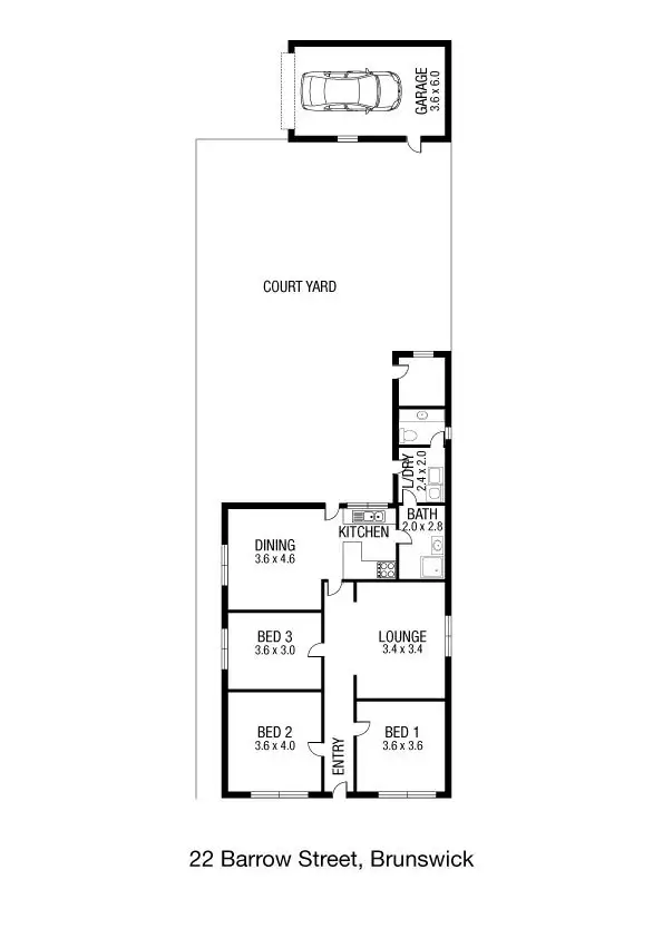 Floorplan of Homely house listing, 22 Barrow Street, Brunswick VIC 3056