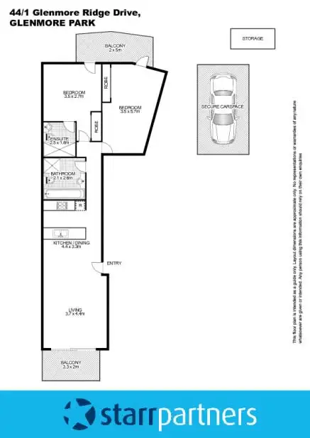 Floorplan of Homely unit listing, 44/1 Glenmore Ridge Drive, Glenmore Park NSW 2745