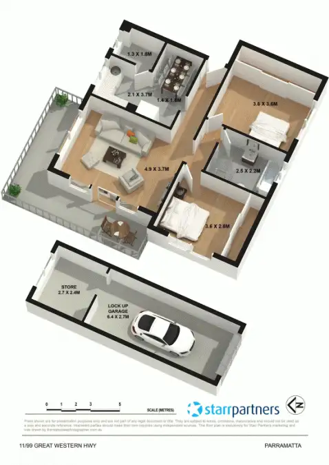 Floorplan of Homely unit listing, 11/99 Great Western Highway, Parramatta NSW 2150