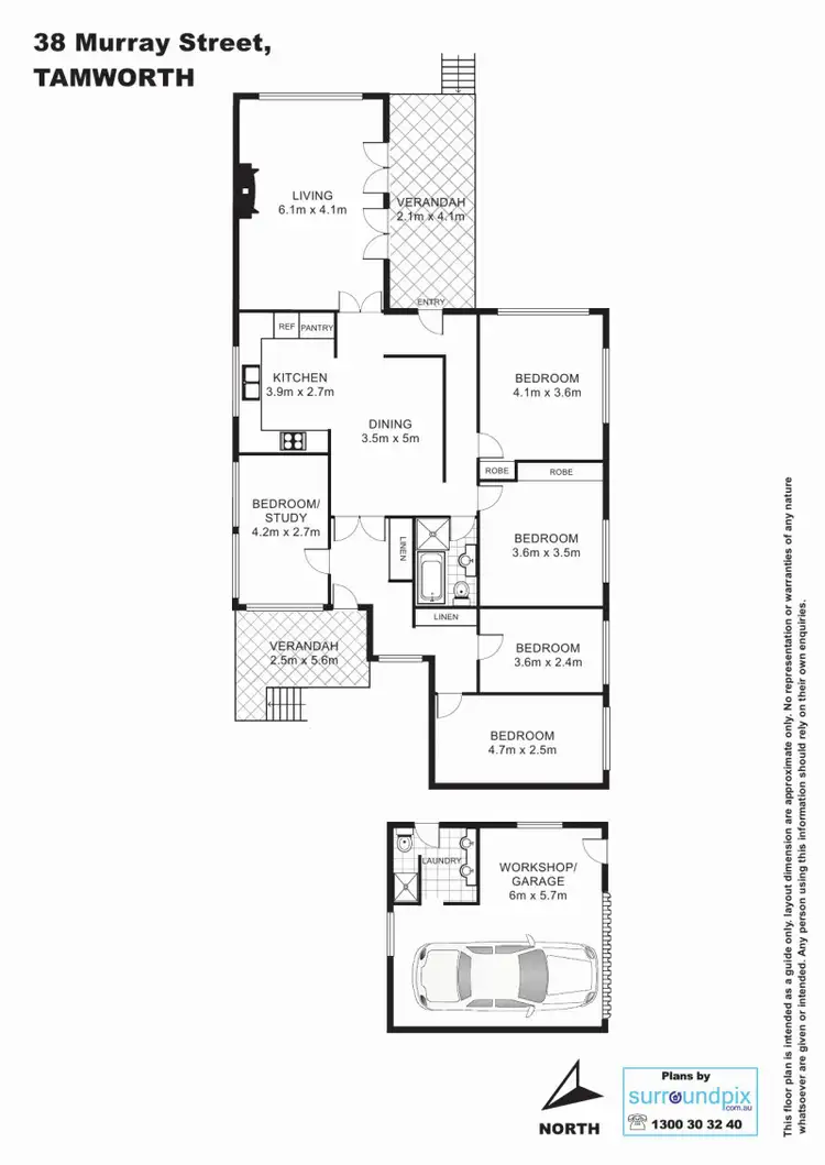 Floorplan of Homely house listing, 38 Murray Street, Tamworth NSW 2340