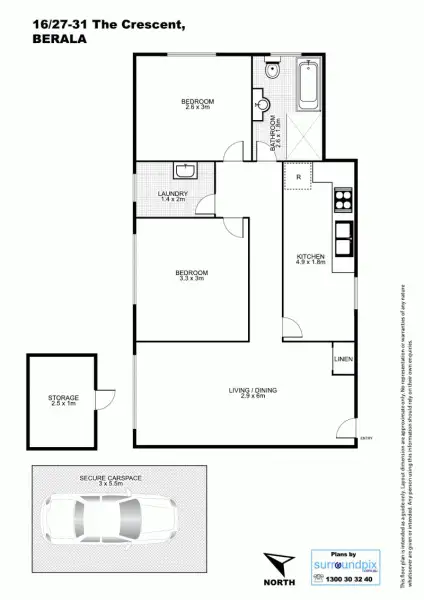 Floorplan of Homely unit listing, 16/27-31 The Crescent, Berala NSW 2141