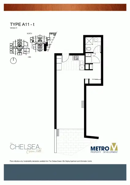 Floorplan of Homely studio listing, 1008/16 Hamilton Place, Bowen Hills QLD 4006