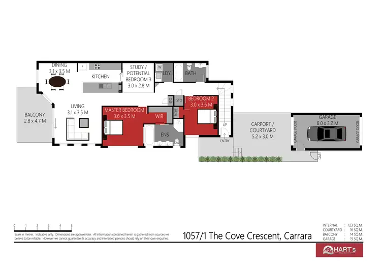 Floorplan of Homely townhouse listing, 1057/1 The Cove Crescent, Carrara QLD 4211