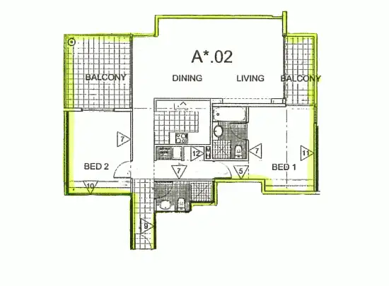 Floorplan of Homely unit listing, 35/12 Baker Street, Gosford NSW 2250