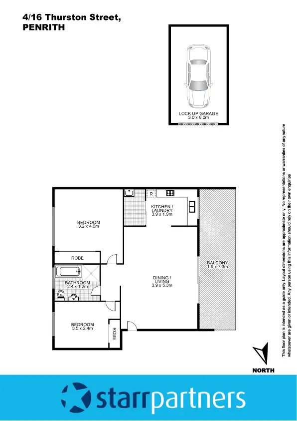 Floorplan of Homely unit listing, 4/16 Thurston Street, Penrith NSW 2750