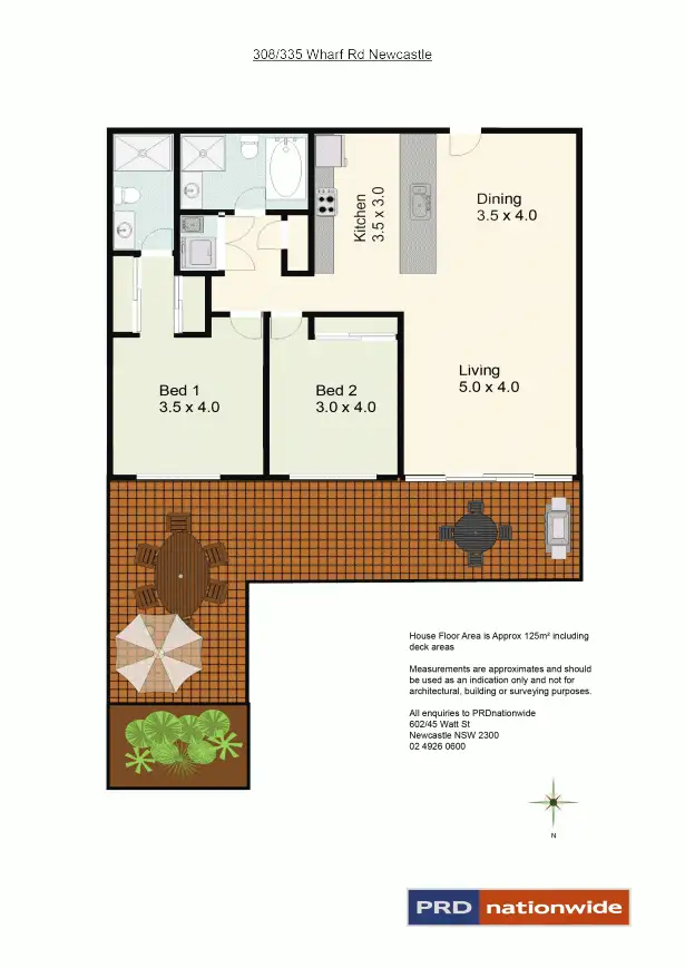 Floorplan of Homely house listing, 308/335 Wharf Road, Newcastle NSW 2300