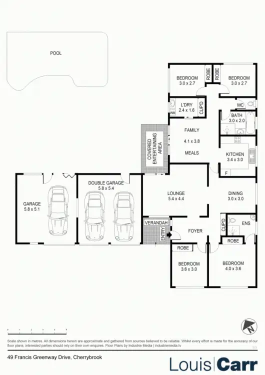Floorplan of Homely house listing, 49 Francis Greenway Drive, Cherrybrook NSW 2126