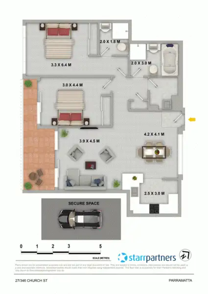 Floorplan of Homely unit listing, 27/346 Church Street, Parramatta NSW 2150