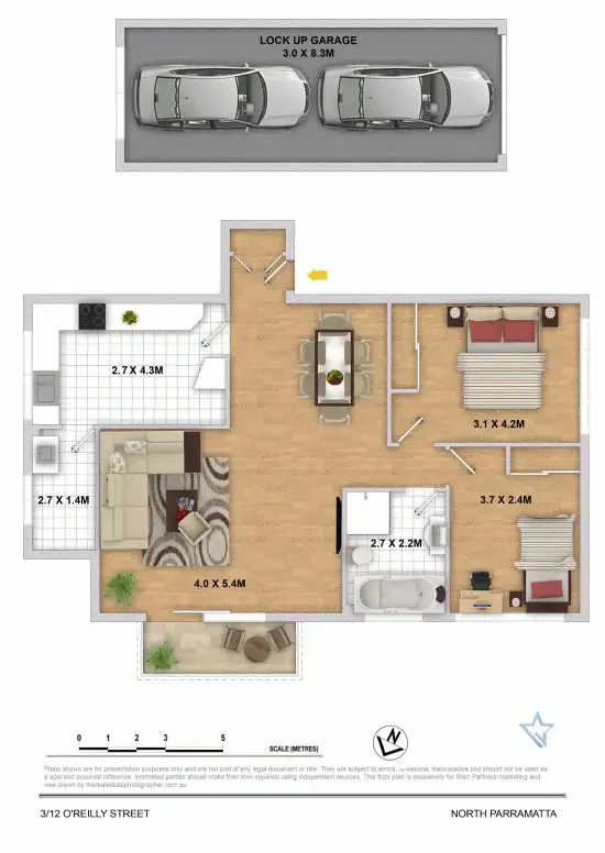 Floorplan of Homely unit listing, 3/12 O'Reilly Street, Parramatta NSW 2150