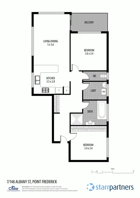 Floorplan of Homely unit listing, 7/148 Albany Street, Point Frederick NSW 2250