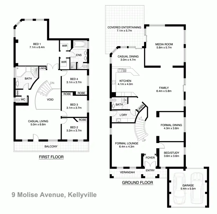Floorplan of Homely house listing, 9 Molise Av, Kellyville NSW 2155