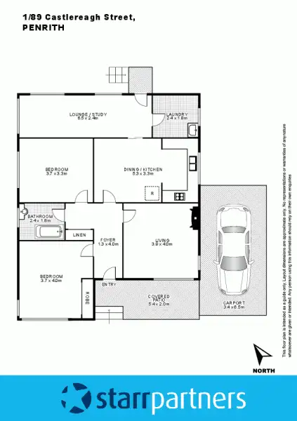 Floorplan of Homely villa listing, 1/89 Castlereagh Street, Penrith NSW 2750