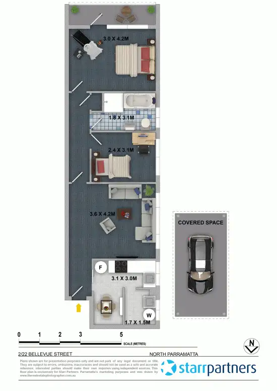 Floorplan of Homely unit listing, 2/22 Bellevue St, North Parramatta NSW 2151