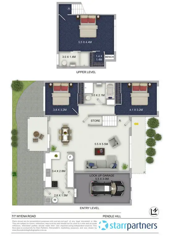 Floorplan of Homely townhouse listing, 7/7 Wyena Road, Pendle Hill NSW 2145