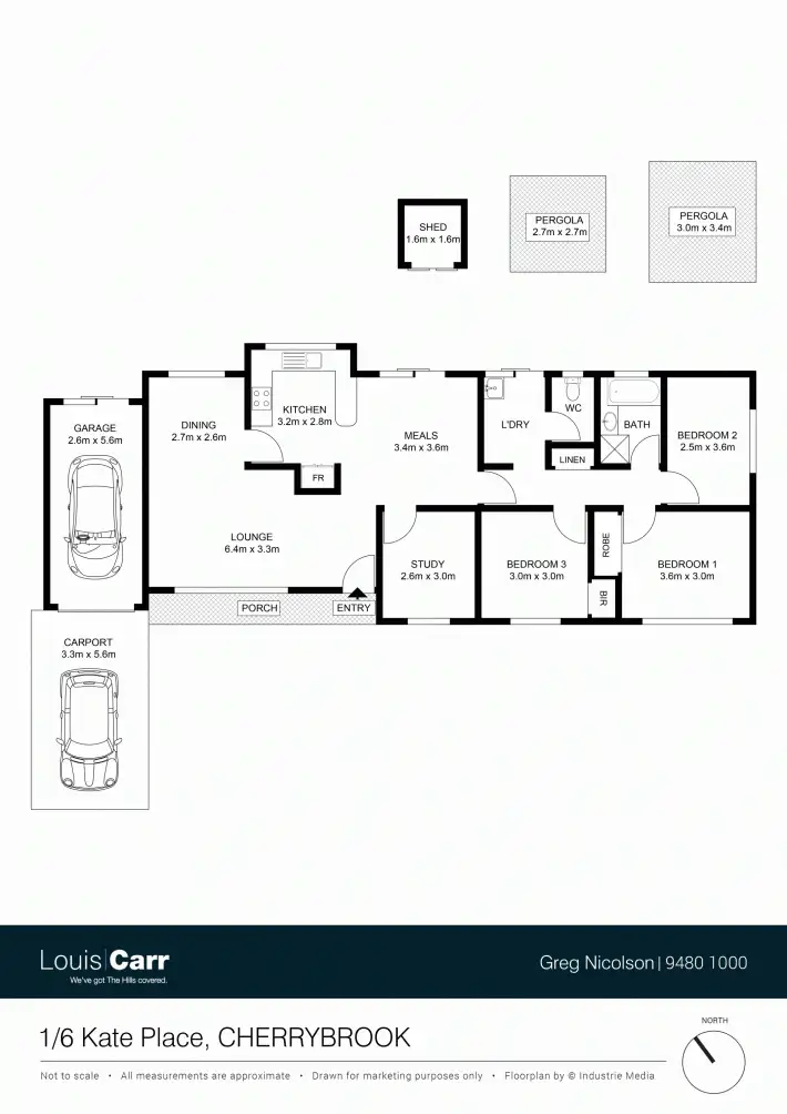 Floorplan of Homely villa listing, 1/6 Kate Place, Cherrybrook NSW 2126