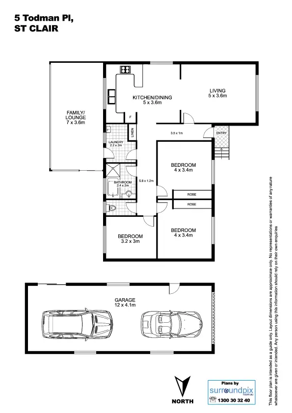 Floorplan of Homely house listing, 5 Todman Place, St Clair NSW 2759