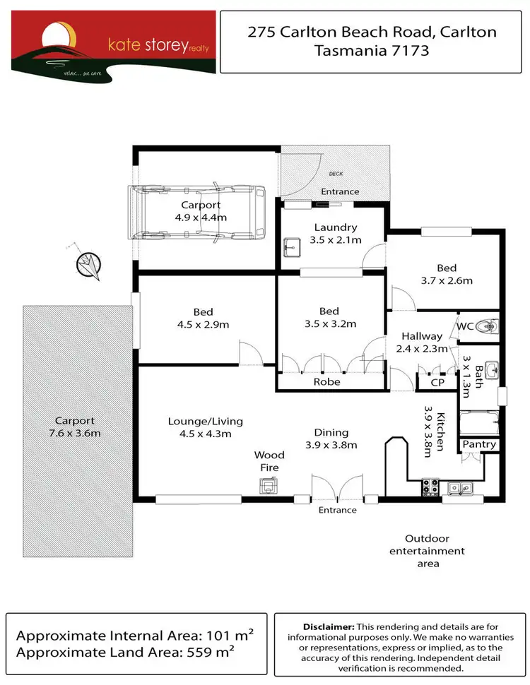 Floorplan of Homely house listing, 275 Carlton Beach Road, Carlton TAS 7173