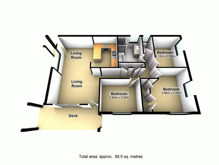Floorplan of Homely unit listing, 3/31 Robinson Street, Coorparoo QLD 4151