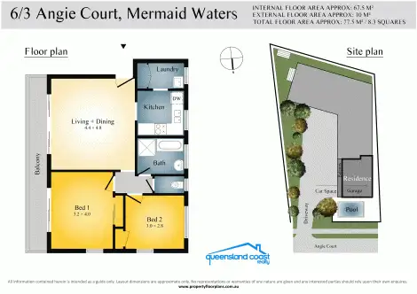 Floorplan of Homely unit listing, 6/3 Angie Court, Mermaid Waters QLD 4218