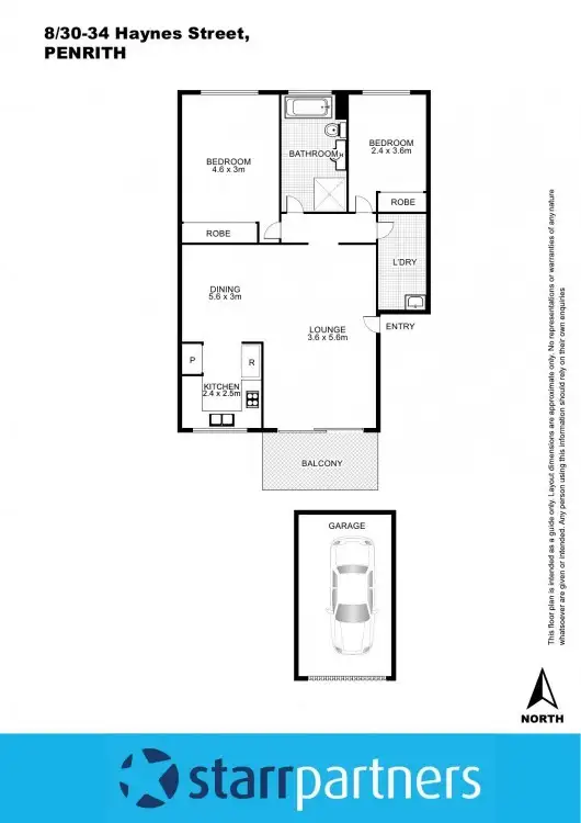Floorplan of Homely unit listing, 8/30 Haynes Street, Penrith NSW 2750
