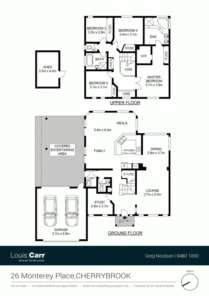 Floorplan of Homely house listing, 26 Monterey Place, Cherrybrook NSW 2126