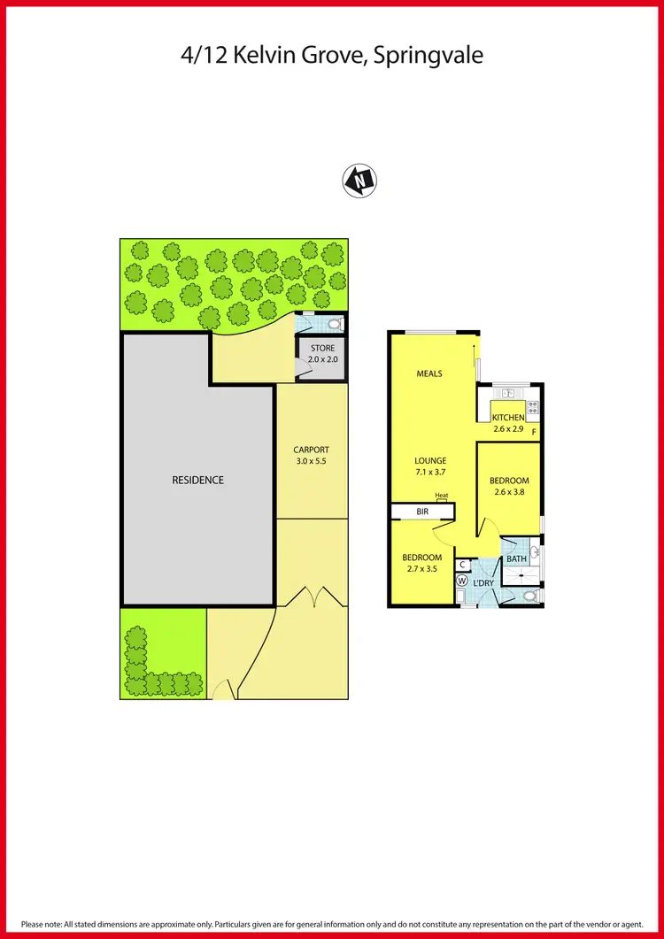 Floorplan of Homely unit listing, 4/12 Kelvin Grove, Springvale VIC 3171