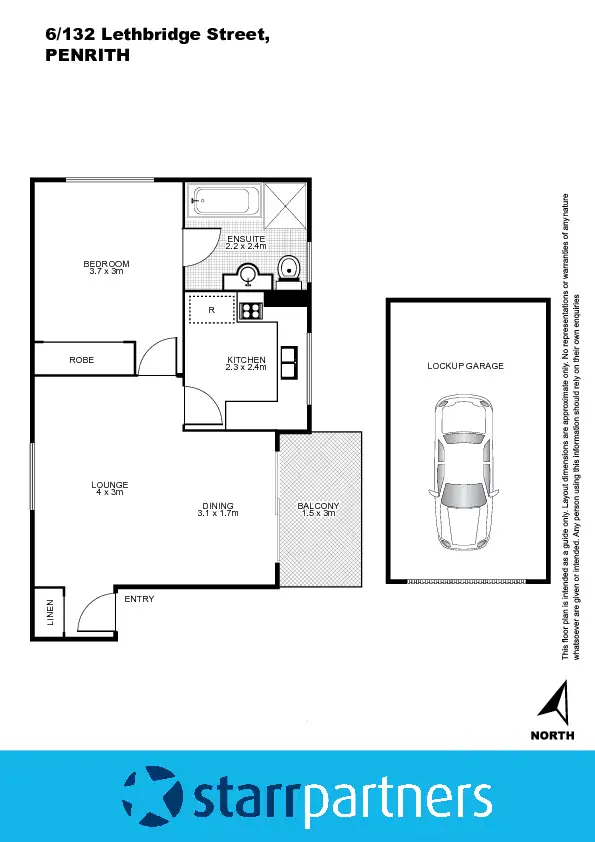 Floorplan of Homely unit listing, 6/132 Lethbridge Street, Penrith NSW 2750