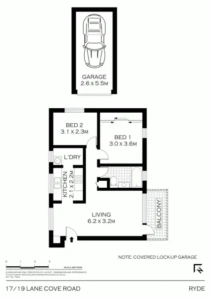 Floorplan of Homely unit listing, 17/19 Lane Cove Rd, Ryde NSW 2112