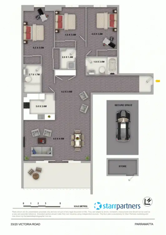 Floorplan of Homely unit listing, 33/20 Victoria Road, Parramatta NSW 2150