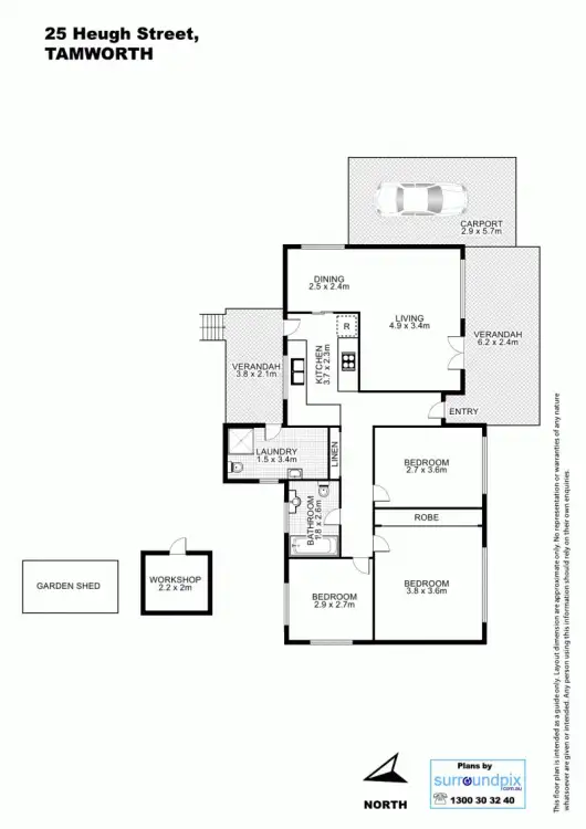Floorplan of Homely house listing, 25 Heugh Street, Tamworth NSW 2340