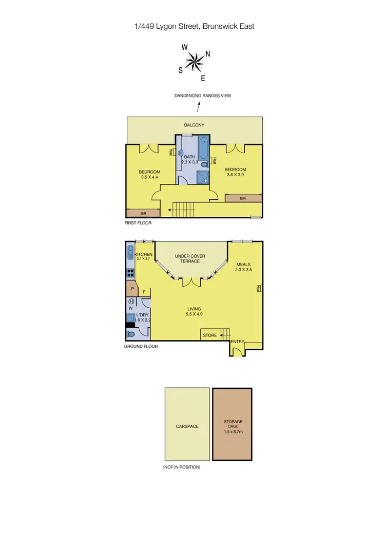 Floorplan of Homely apartment listing, 1/449 Lygon Street, Brunswick East VIC 3057