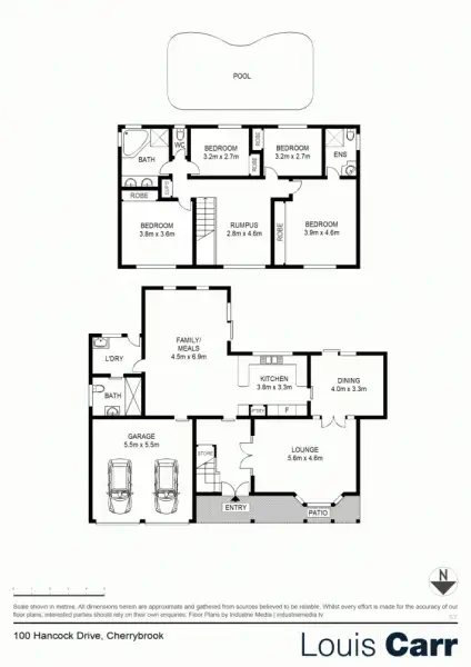 Floorplan of Homely house listing, 100 Hancock Drive, Cherrybrook NSW 2126