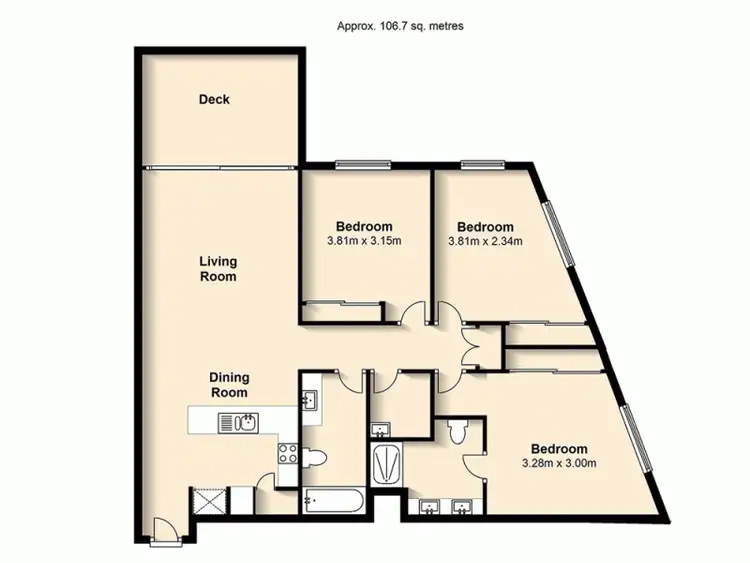 Floorplan of Homely unit listing, 203/11 Ellenborough Street, Woodend QLD 4305