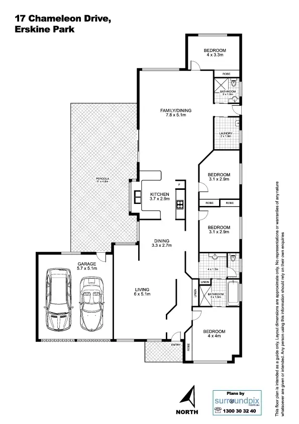 Floorplan of Homely house listing, 17 Chameleon Drive, Erskine Park NSW 2759