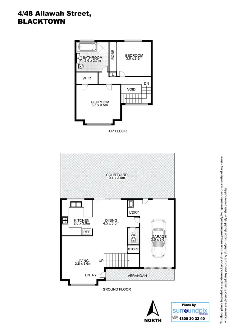Floorplan of Homely townhouse listing, 4/48 Allawah Street, Blacktown NSW 2148
