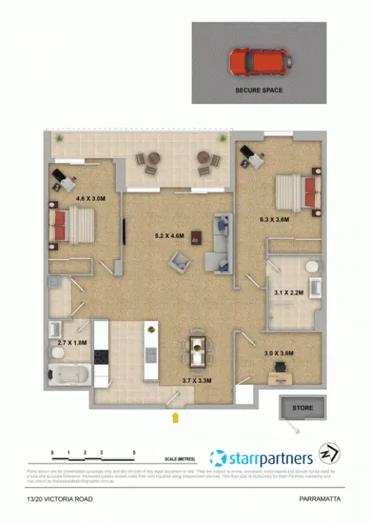Floorplan of Homely unit listing, 13/20 Victoria Rd, Parramatta NSW 2150