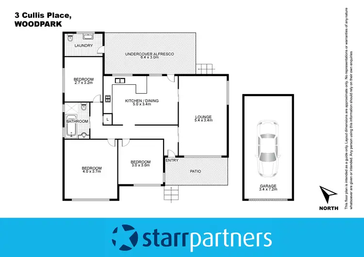 Floorplan of Homely house listing, 3 Cullis Place, Woodpark NSW 2164