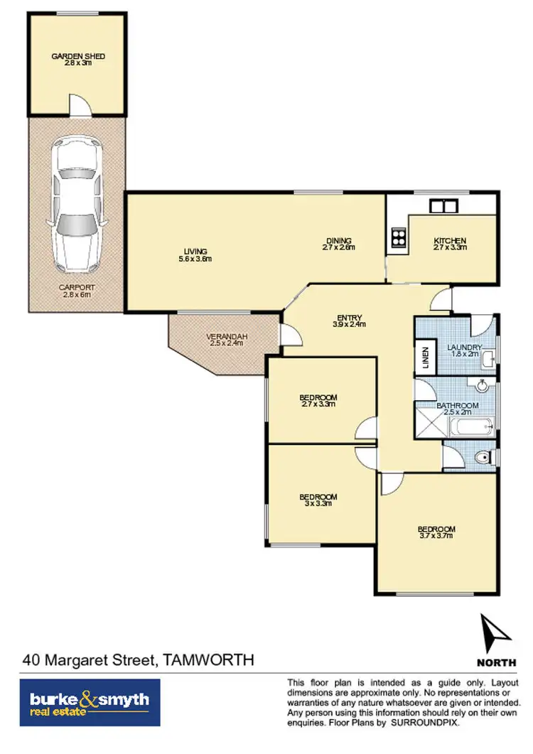 Floorplan of Homely house listing, 40 Margaret Street, Tamworth NSW 2340