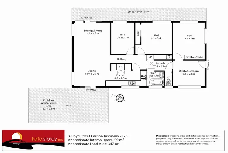 Floorplan of Homely house listing, 3 Lloyd Street, Carlton TAS 7173